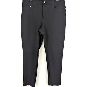 Chicos So Slimming Black High Rise Cropped Ankle Pants Super Stretchy! sz 1 / M